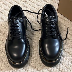Dr Martens Leather Platform Casual Shoes